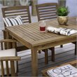 Pemberly Row Acacia Wood Patio 6-Piece Dining Set in Brown