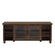 Pemberly Row TV Stand with Middle Doors in Dark Walnut