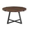 Pemberly Row 30 Metal Coffee Table in Dark Walnut and Black