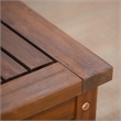 Pemberly Row Acacia Wood Patio Bench in Brown
