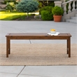 Pemberly Row Acacia Wood Patio Bench in Brown