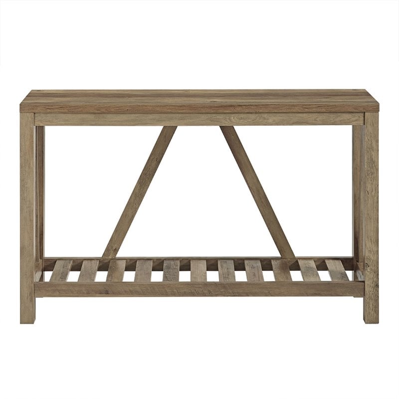 Pemberly Row 52 Rustic Entry Console Table in Rustic Oak