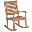 Pemberly Row Patio Rocking Chair in Brown