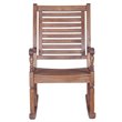 Pemberly Row Patio Rocking Chair in Dark Brown