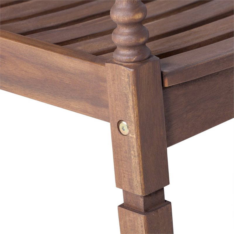 Pemberly Row Patio Rocking Chair in Dark Brown