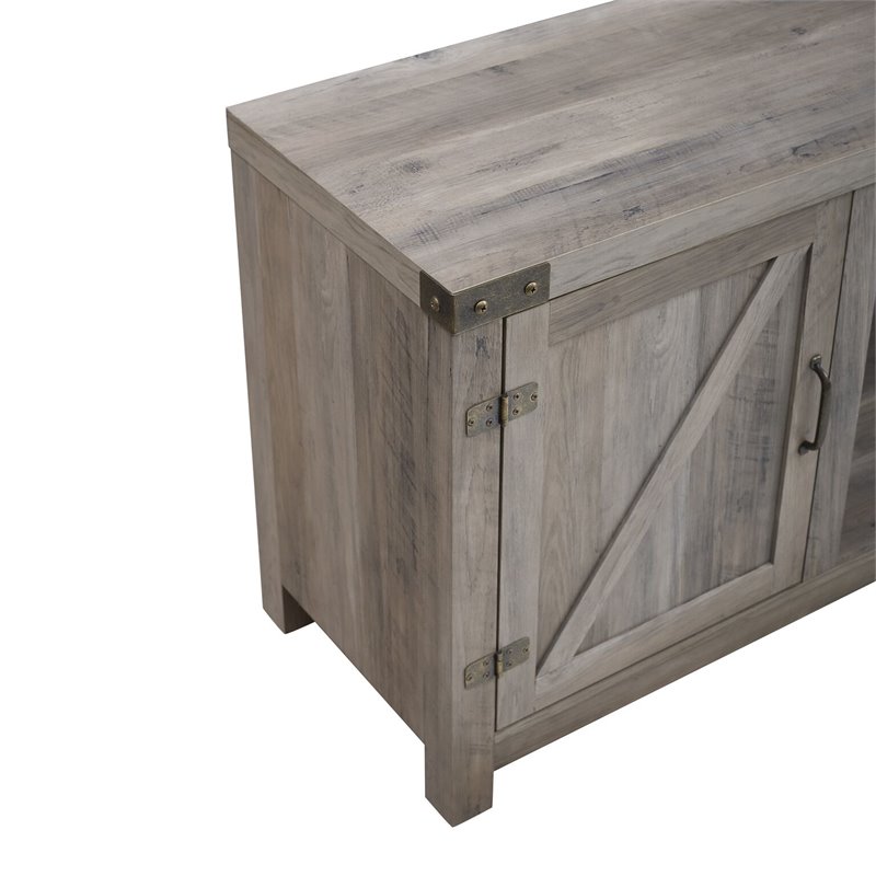 Pemberly Row 58 Fireplace TV Stand in Gray Wash