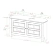Pemberly Row Transitional Wood Corner TV Console for TVs up to 44