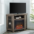 Pemberly Row Modern Wood Corner Fireplace TV Stand for TVs up to 48