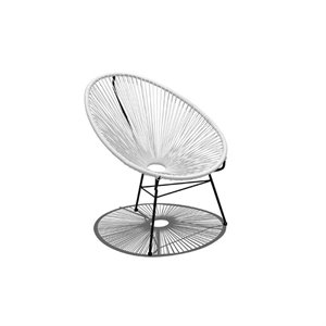 pemberly row patio chair in white lighting