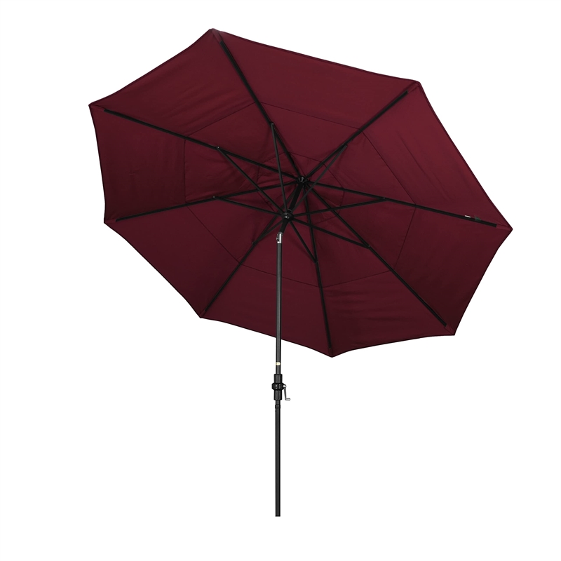 Pemberly Row 11' Patio Umbrella in Burgundy