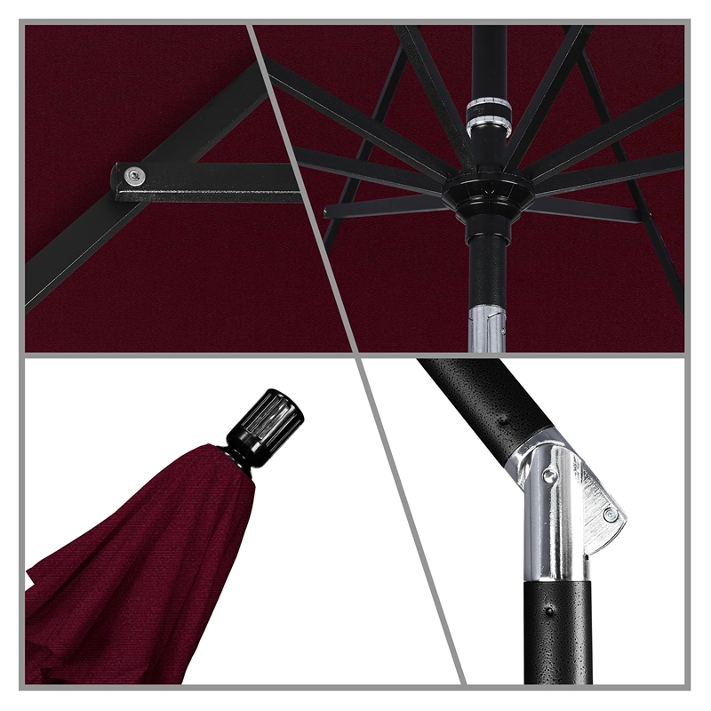 Pemberly Row 11' Patio Umbrella in Burgundy