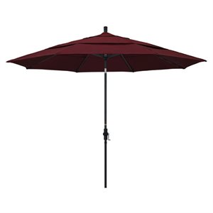 pemberly row 11' patio umbrella in burgundy