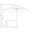 Pemberly Row 11' Patio Umbrella in Capri
