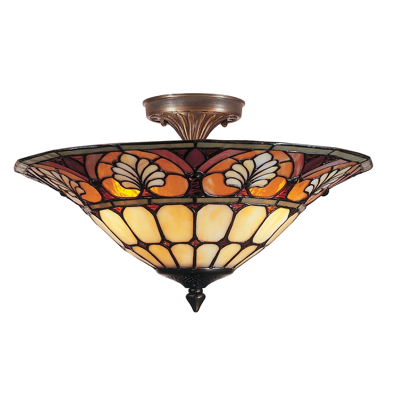 Pemberly Row Tiffany Flush Mount
