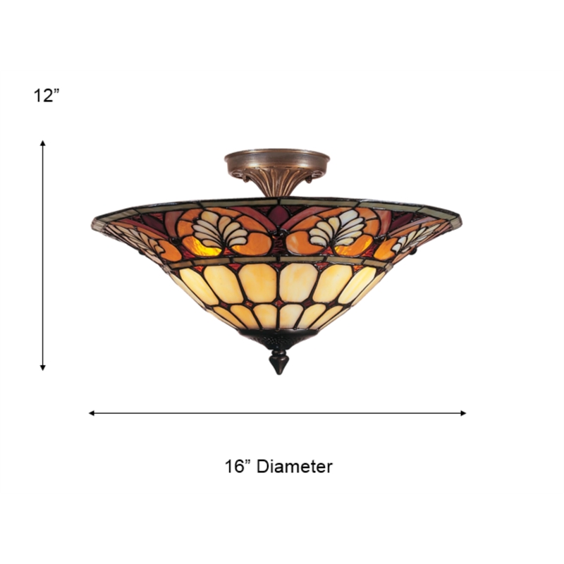Pemberly Row Tiffany Flush Mount