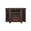 Pemberly Row Traditional Wood Corner Fireplace TV for TVs up to 48