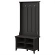 Pemberly Row Hall Tree with Storage Bench in Vintage Black