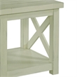 Pemberly Row Square Wood End Table with Open Storage in Off White
