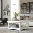 Pemberly Row Square Coffee Table in White