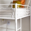 Pemberly Row Metal 2 Integrated Ladders Full Loft Bed in White