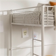 Pemberly Row Metal 2 Integrated Ladders Full Loft Bed in White
