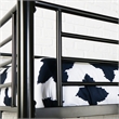 Pemberly Row Modern Steel Metal Full Loft Bed with Workstation in Trendy White