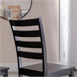Pemberly Row Modern Wood Ladder Back Dining Chair in Black (Set of 2)
