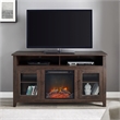 Pemberly Row Traditional Wood Fireplace Stand Console for TVs up to 58