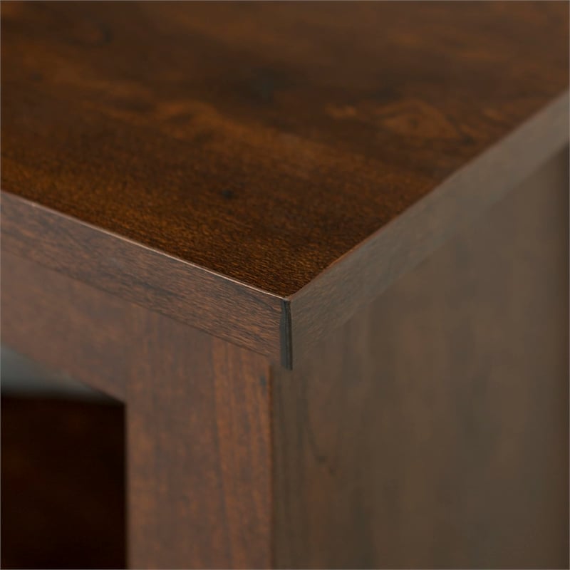 Pemberly Row Traditional Wood Stand Storage Console for TVs up to 70