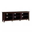 Pemberly Row Traditional Wood Stand Storage Console for TVs up to 70