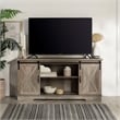 Pemberly Row Farmhouse Wood Sliding Door TV Console for TVs up to 58
