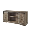 Pemberly Row Farmhouse Wood Sliding Door TV Console for TVs up to 58