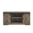 Pemberly Row Farmhouse Wood Sliding Door TV Console for TVs up to 58