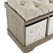 Pemberly Row Entryway Bench with Cushion in Gray Wash
