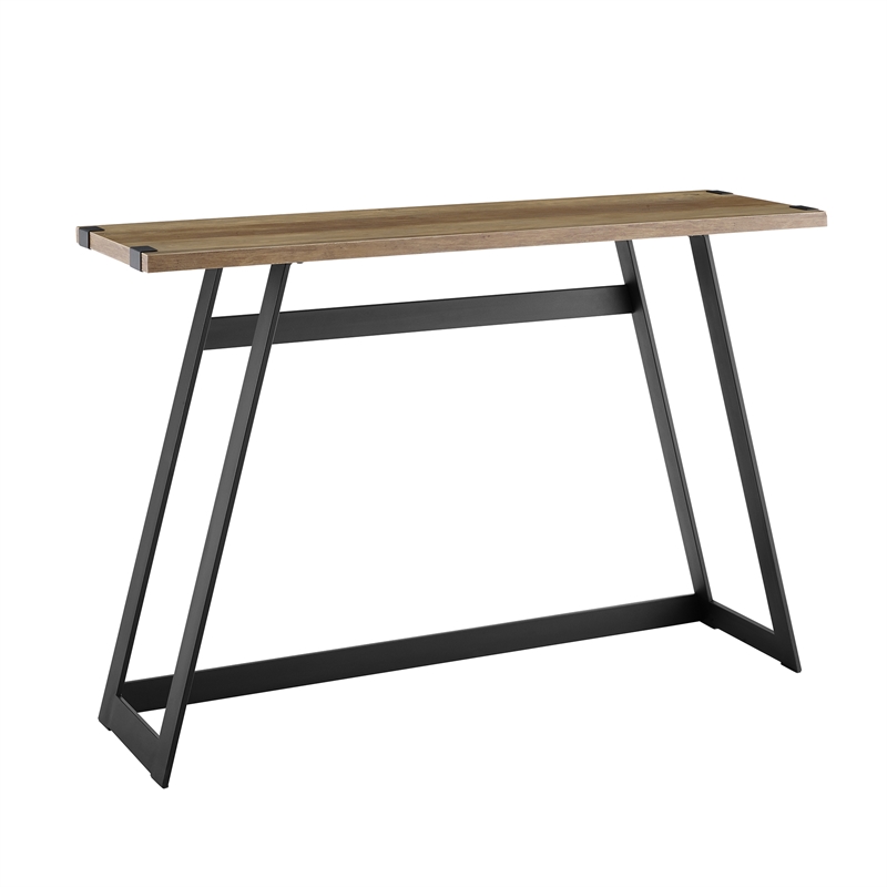 Pemberly Row 46 Metal Entry Table In Reclaimed Barnwood Pr 1849639