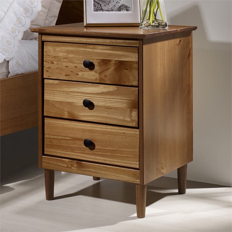 Pemberly Row 3 Drawer Nightstand in Caramel
