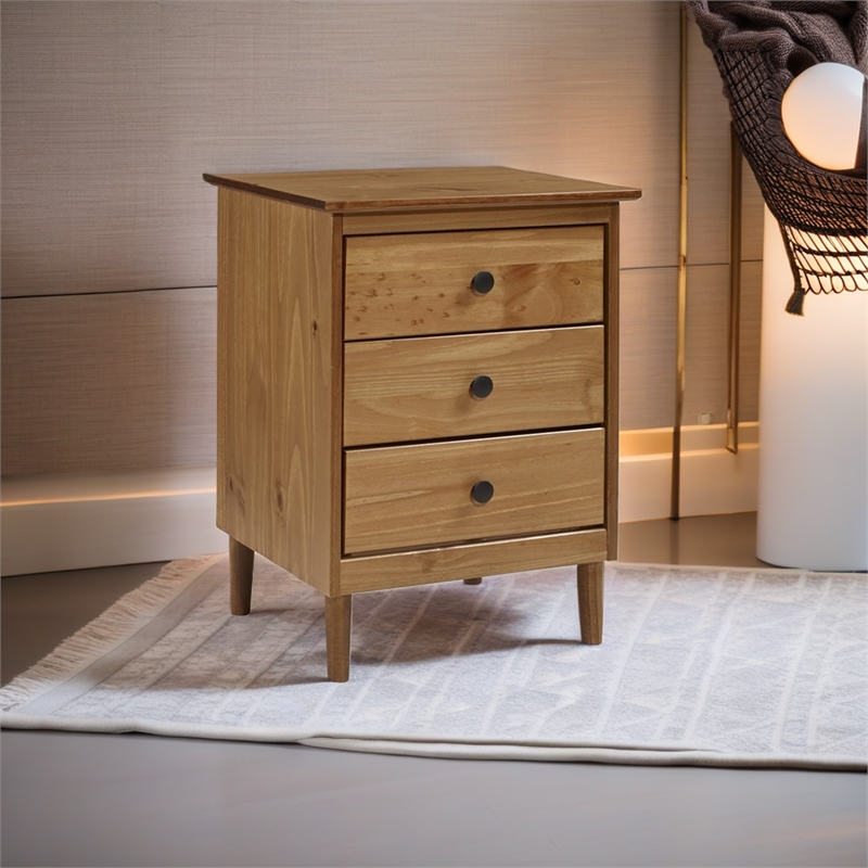 Pemberly Row 3 Drawer Nightstand in Caramel