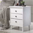 Pemberly Row 3 Drawer Nightstand in White