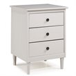 Pemberly Row 3 Drawer Nightstand in White