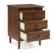 Pemberly Row 3 Drawer Nightstand in Walnut