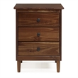 Pemberly Row 3 Drawer Nightstand in Walnut