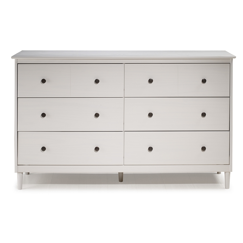 Pemberly Row 6 Drawer Dresser in White