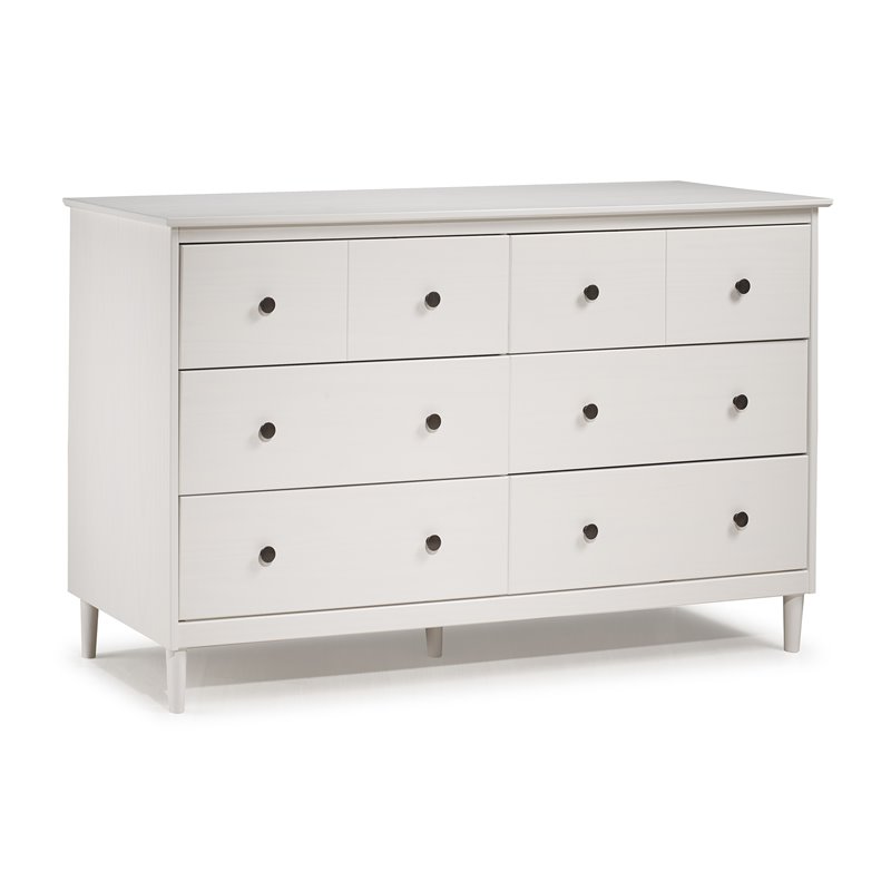Pemberly Row 6 Drawer Dresser in White