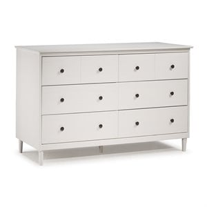 Pemberly Row 6 Drawer Dresser in White