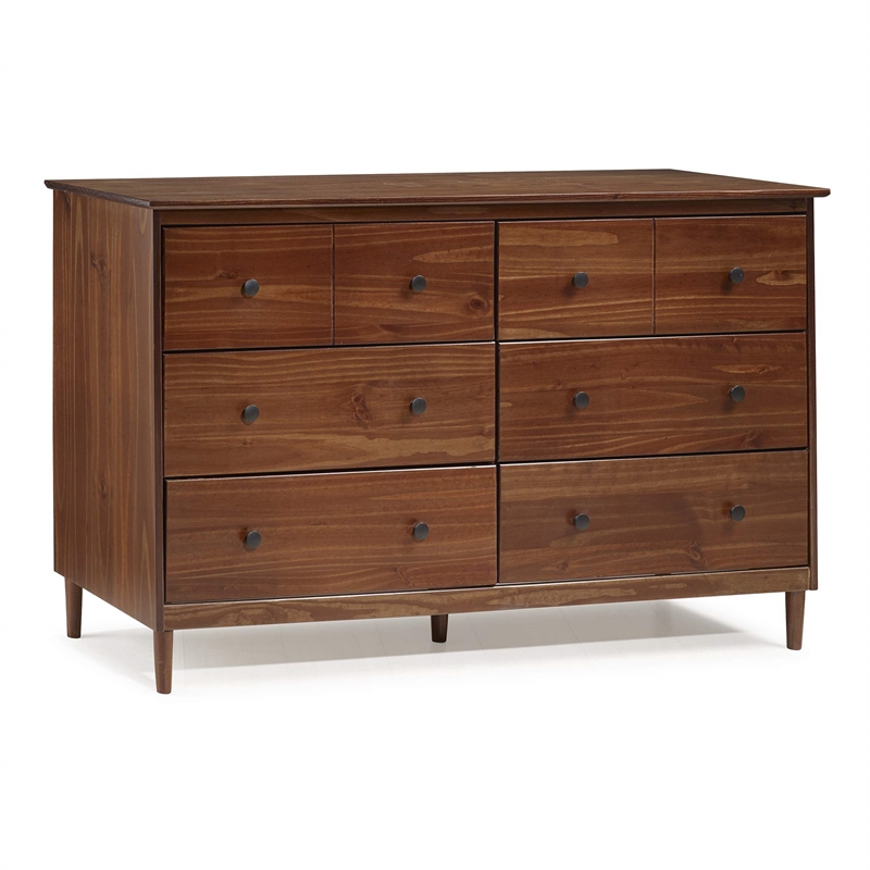 Pemberly Row 6 Drawer Dresser in Walnut