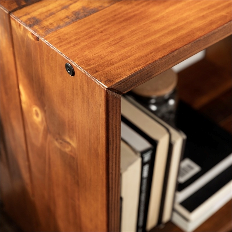 Pemberly Row Rustic Wood TV Stand Console for TVs up to 60