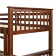 Pemberly Row Twin Over Twin Bunk Bed in Walnut