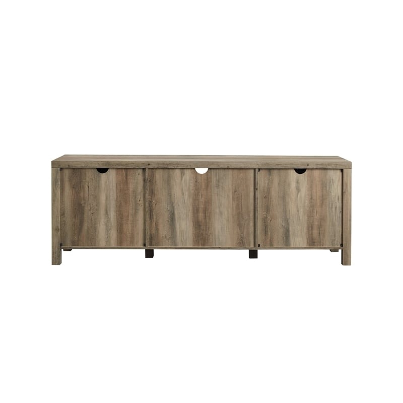 Pemberly Row Farmhouse Wood Barn Door TV Stand for TVs up to 70