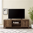 Pemberly Row Modern Wood Barn Door TV Stand for TVs up to 70