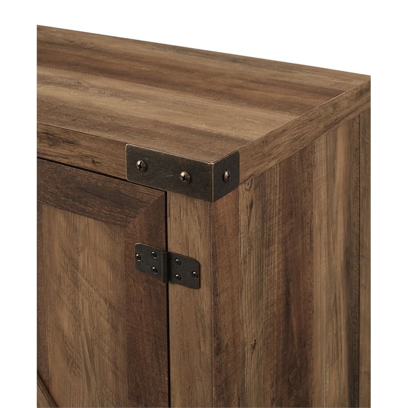 Pemberly Row Modern Wood Barn Door TV Stand for TVs up to 70